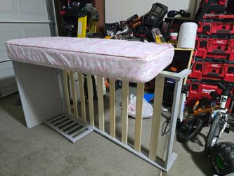 Toddler bed frame and mattress