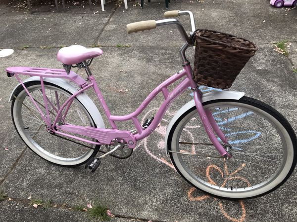 schwinn pink beach cruiser