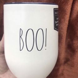 Rae Dunn Wine Tumbler BOO Cup 👻🎃 Halloween 