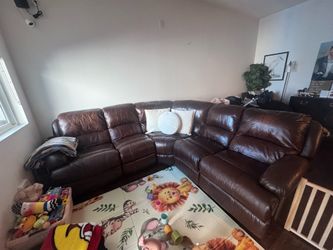Brown Leather Sectional Sofa