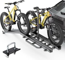 Yzona 2 EBike Rack Up To 5" With Ramp | Foldable & Lockable Bike Racks | 200 LBS Brand New still in the box E542