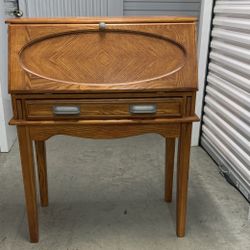 Folding Oak Writing Desk