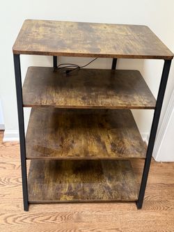 4-Tier Industrial Wood and Metal Shelf - 2 available!