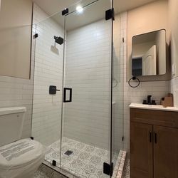Shower door tempered glass Frameless Enclosure