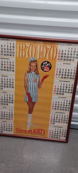1970 railroad calender poster