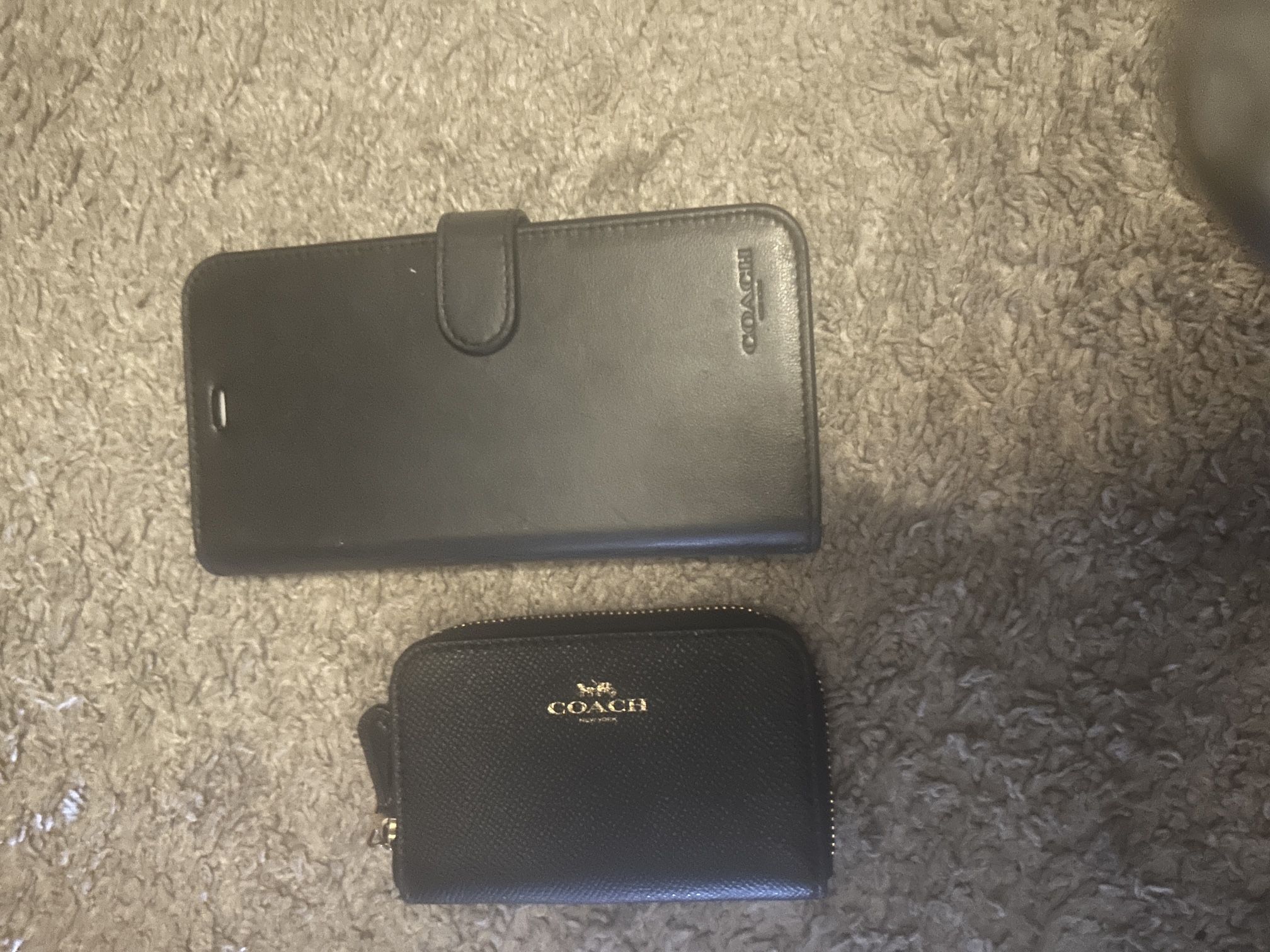 Coach Leather iPhone  Case/wallet  And Small  Coin Purse.