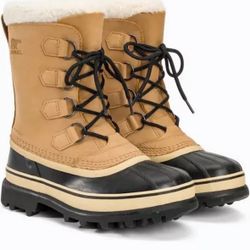 Sorel Caribou Insulated Waterproof Tan Winter Boots Women 8 US