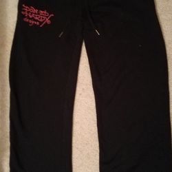 "love kills slow" ed hardy sweat pants