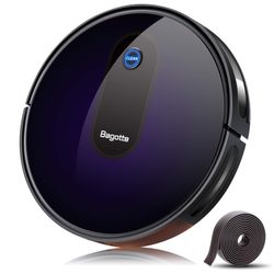 Robot Vacuum,Bagotte Upgraded 2000Pa Strong Suction Robotic Vacuum Cleaners,Automatic Carpet Boost,2.7in Thin,Super Quiet,Self-Charging with Boundary