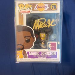 Signed Magic Johnson Funko Pop