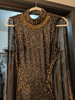 black and gold dress