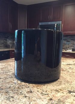 Black ceramic pot