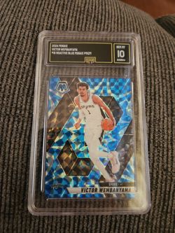 2024 Mosaic Victor Wembanyama #31 Reactive Blue Mosaic Prizm  GMA 10
