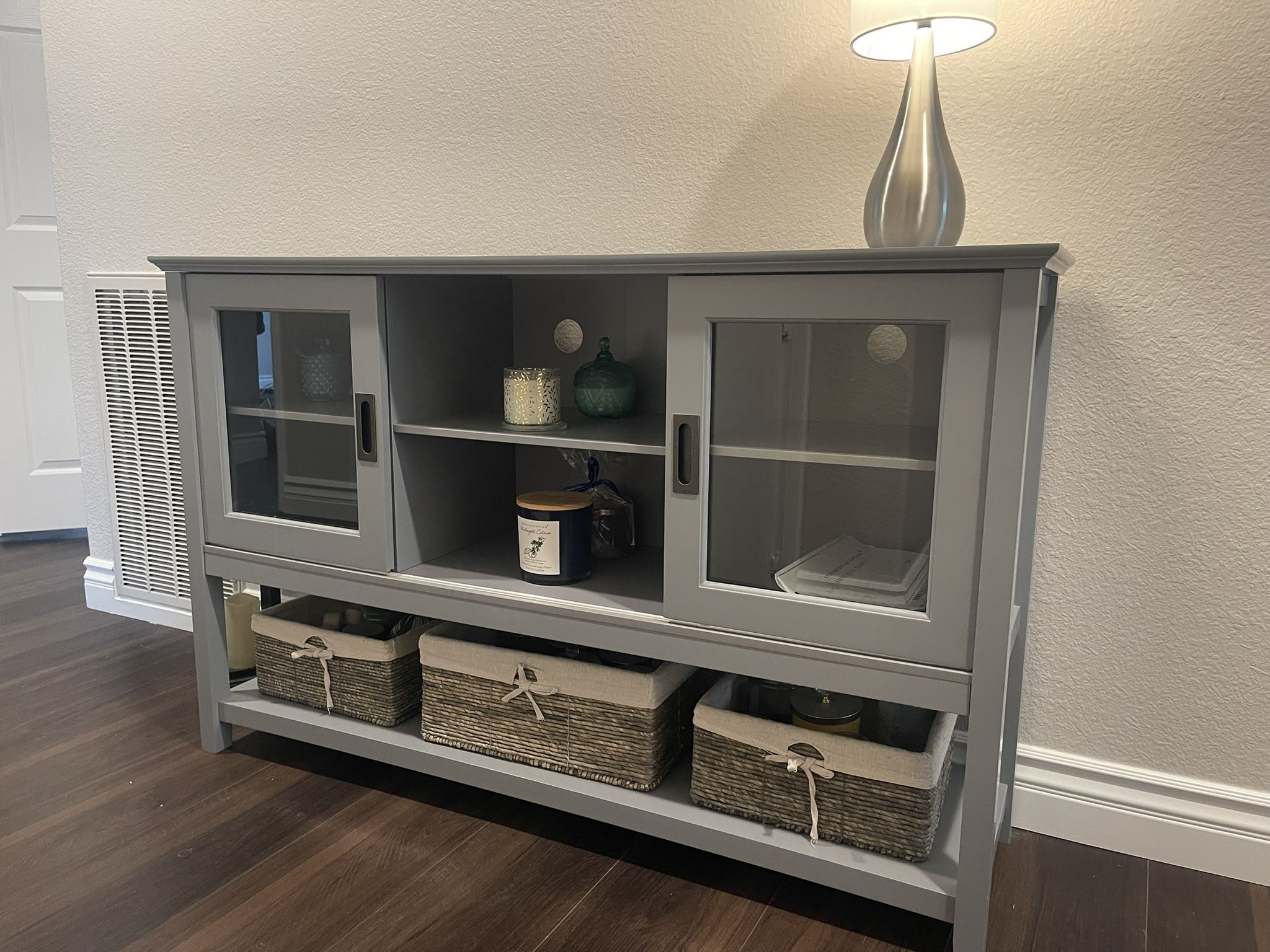 GREY BUFFET TABLE