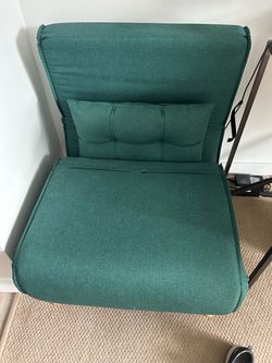 Futon chair and awesome fireplace console