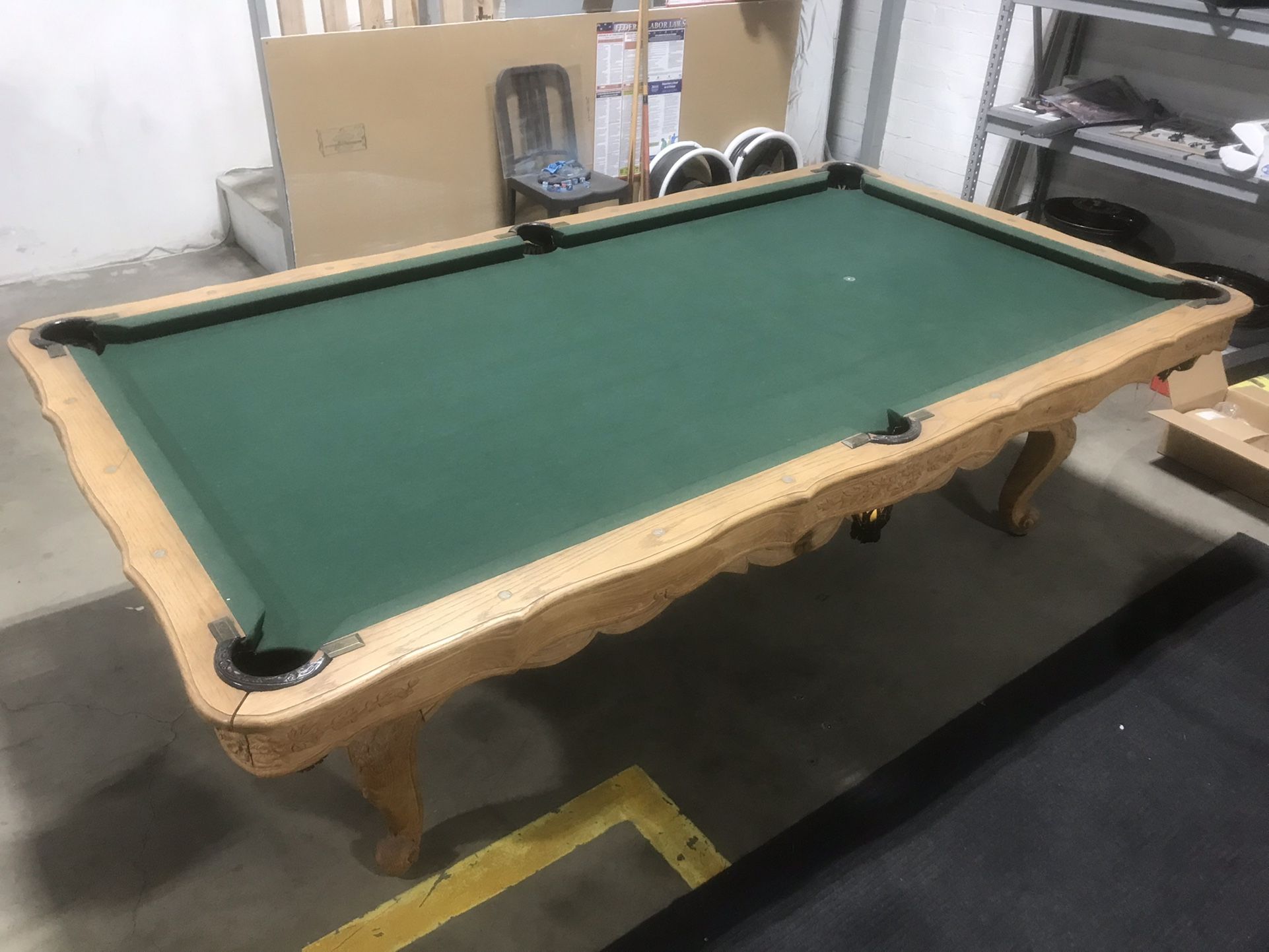 Vintage Pool Table, 8.5’, Buffalo Coin