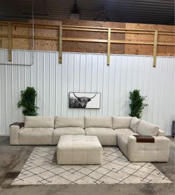 Paige 6-Piece Modular Fabric Sectional – Like New