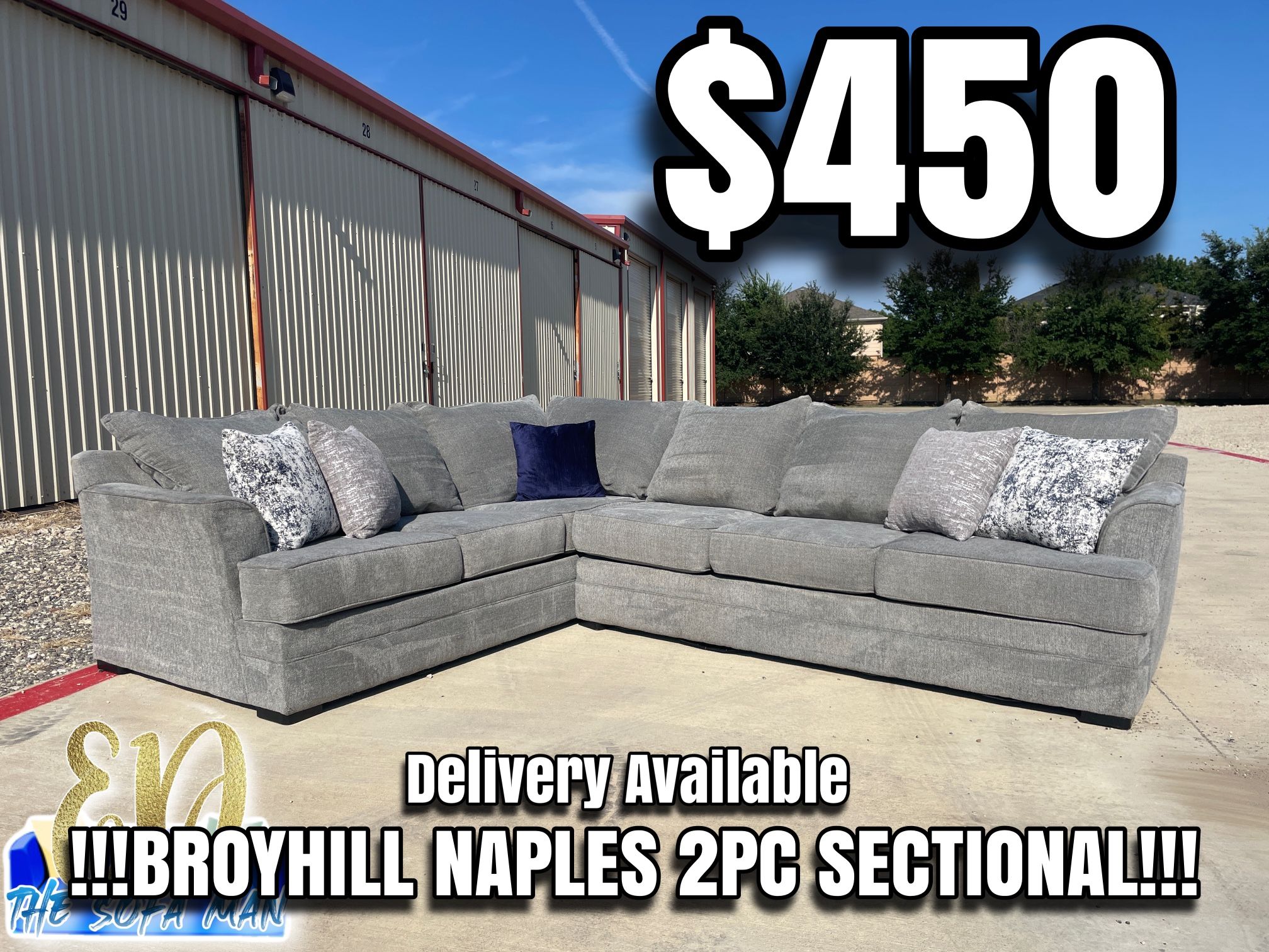(DELIVERY AVAILABLE) !!!BROYHILL NAPLES 2PC SECTIONAL!!!!