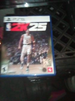 PS5 with two games and controllers