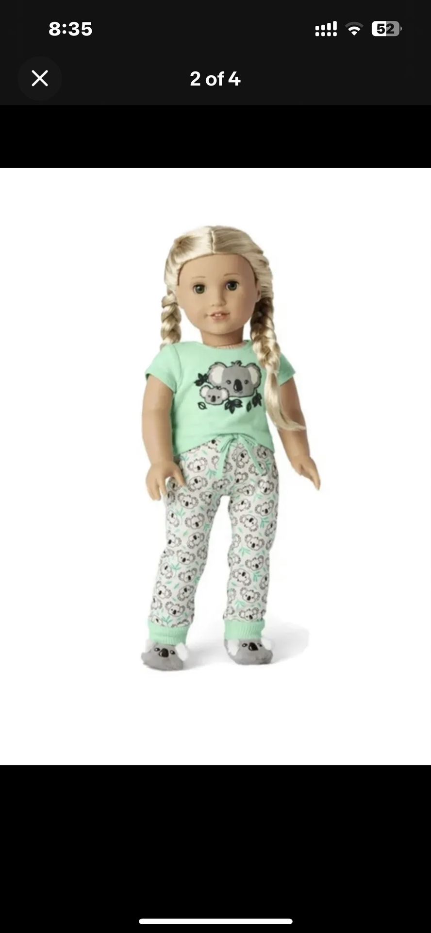 American Girl Doll GOTY 2021 Kira Bailey Koala Pjs New In Box Nwt 