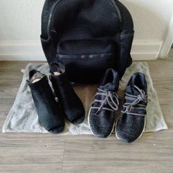 Women's Shoes sz 8.5 Heels sz 7M And Back Pack 