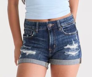 Women's Distressed Denim Jean Shorts