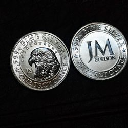 1oz .999 Silver JM Bullion Rounds