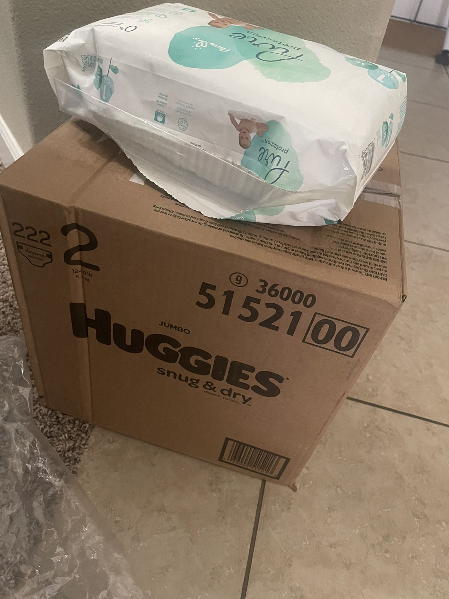 Huggies Size 2 And Size 1Diaper | New Unopened