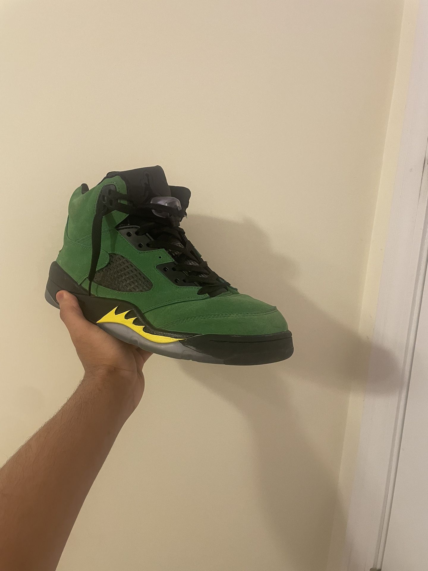 Jordan 5s Green Glow 