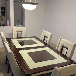 Isadora dining table 7 chairs with 18” leaf 800 Or Best Offer