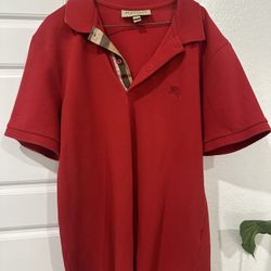 Red Shirt Burberry Size M