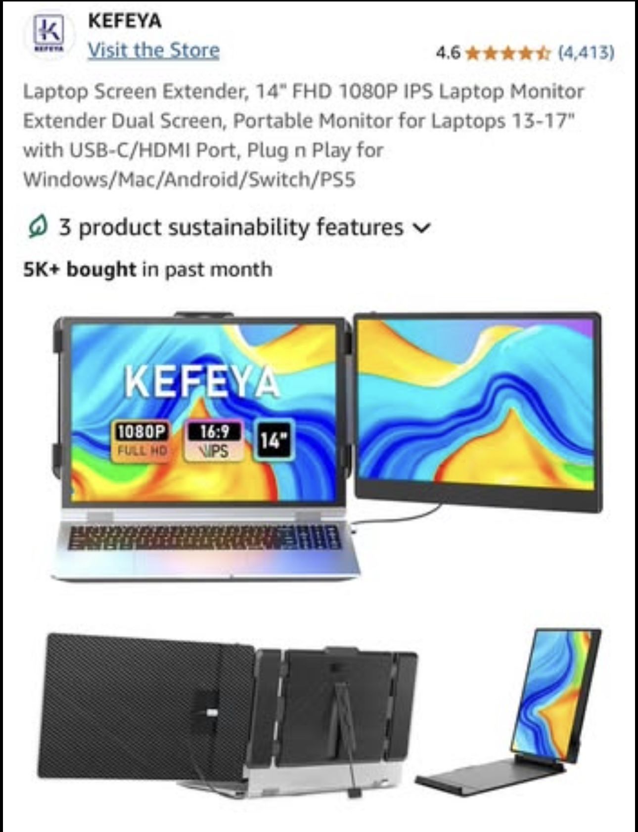 Travel Laptop Monitor