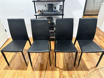 Set Of 4 Modani black dining Chairs