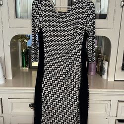 Blue And White Pattern  Dress