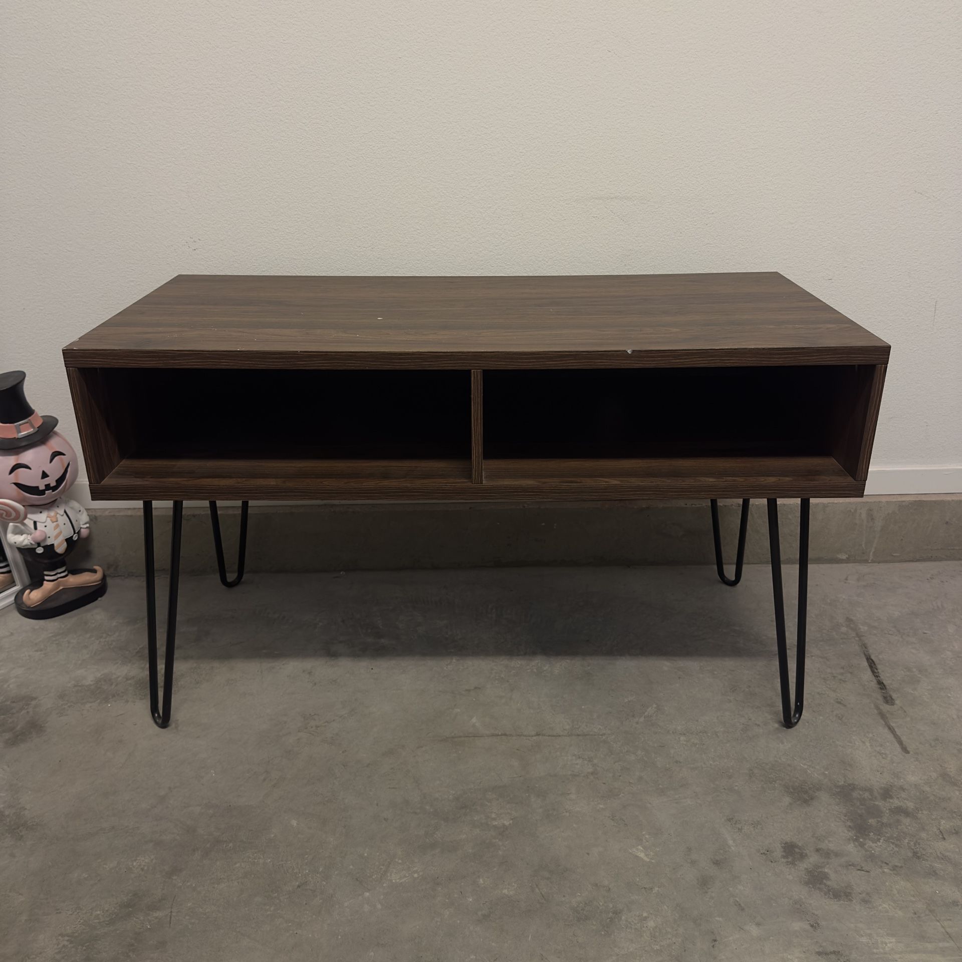 RUSTIC VINTAGE BROWN BOHO ENTERTAINMENT COMPUTER ROOM DORM ORGANIZAR DESK