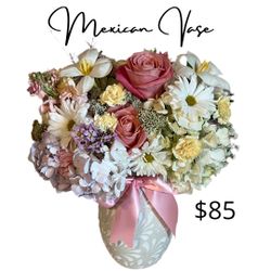 Mexican Floral Vase Arrangement For Mothers Day 