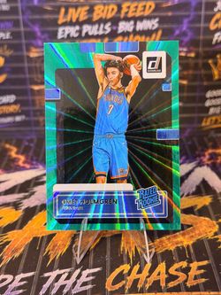 2022-23 Donruss Chet Holmgren #202 Holo Green Laser Rated Rookie RC Thunder