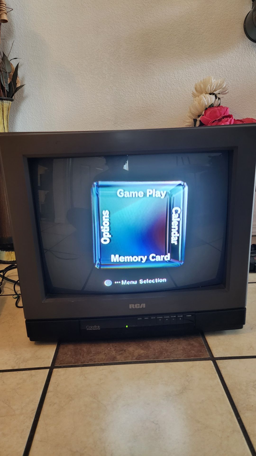 Rca colortrak crt tv 20" vintage