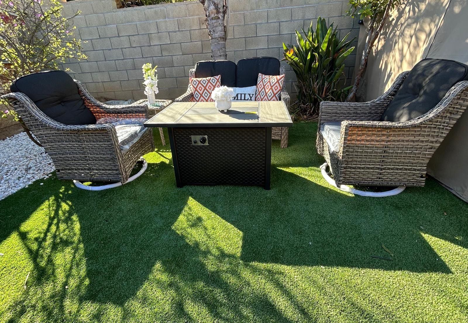 Brand New Patio Outdoor Furniture Set With Fire Pit 