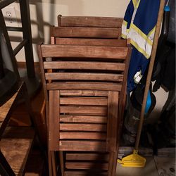 Set of Bar Stools + Wooden Folding Chairs + Industrial Shelf – Bundle Deal