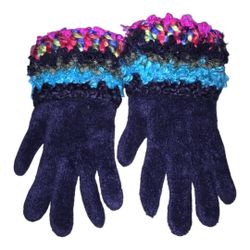 Steve Madden Wool Fuzzy Gloves One Size ~ EC~