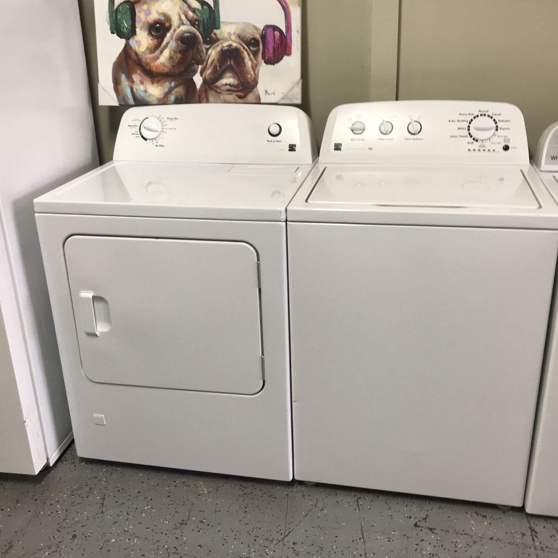 KENMORE HE TOP LOAD WASHER WITH AGITATOR AND GAS DRYER SET 
