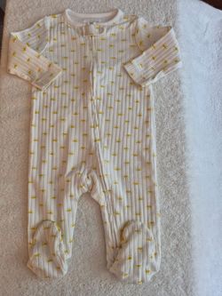 NEW! Baby, Gender Neutral, Footed Sleeper with Sun Print, 6 mo