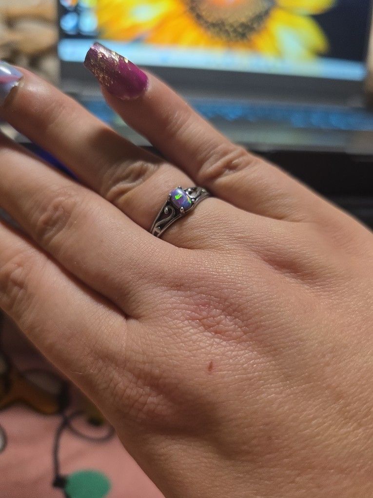 Fire Opal Ring Size 8