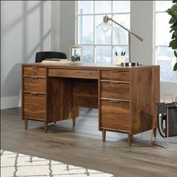 Sauder Clifford Place Executive Desk in Grand Walnut