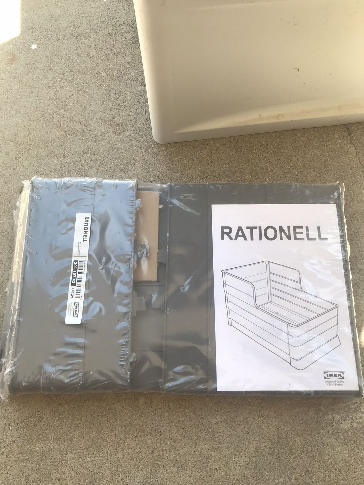 IKEA Kitchen Rationell Pull-Out Sliding Waste Tray Gray 201.107.43