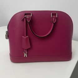 Louis Vuitton Alma Bag MM In Fuschia