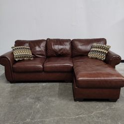 FREE DELIVERY- Ashley Brown Sectional Sofa with Chaise