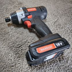 Hex Impact Driver Kit Drill WARRIOR 18V Cordless Lithium-Ion Battery Powered Impact Driver
