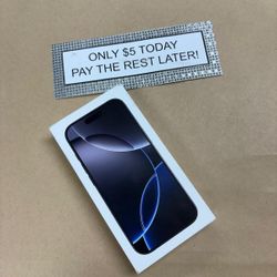 Apple IPhone 16 Pro 5G New Unlocked - Only $5 Today Pay The Rest Later! 